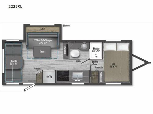 Micro Minnie 2225RL Floorplan