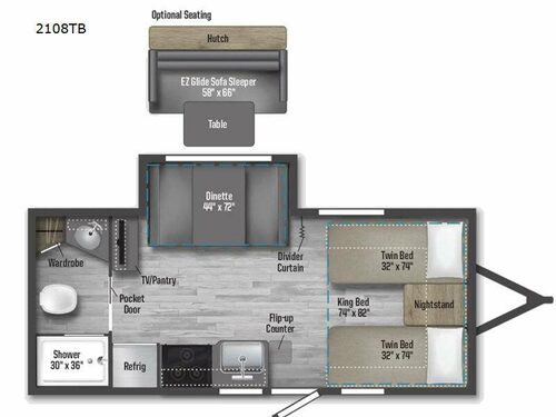Micro Minnie 2108TB Floorplan