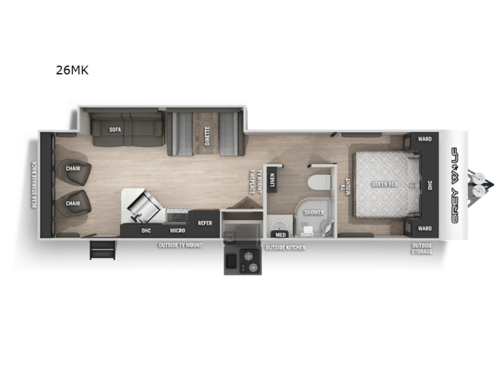 Cherokee Grey Wolf 26MK Floorplan