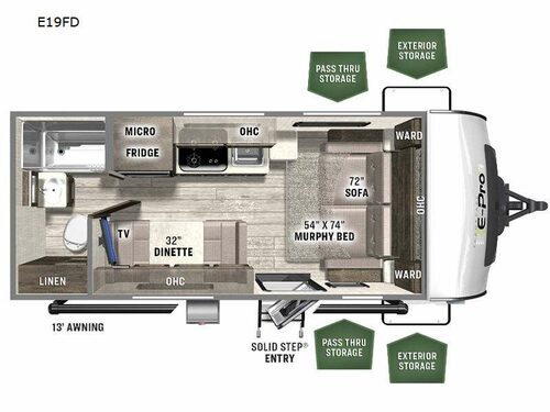 Flagstaff E-Pro E19FD Floorplan