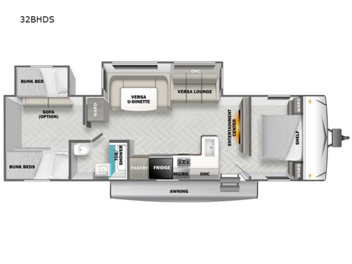 Wildwood 32BHDS Floorplan