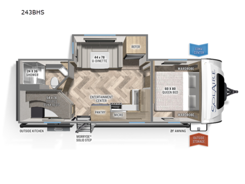 SolAire Ultra Lite 243BHS Floorplan