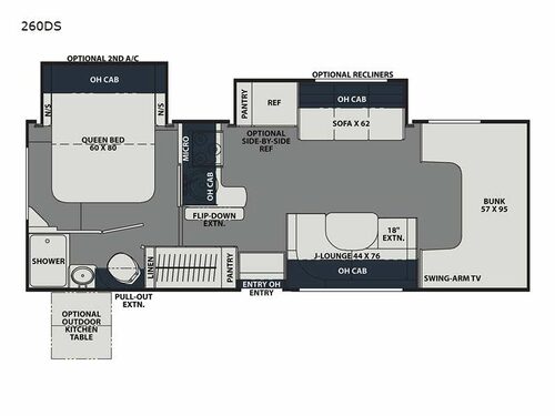 Leprechaun Premier 260DS Ford 450 Floorplan