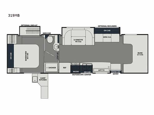 Leprechaun Premier 319MB Ford 450 Floorplan Image