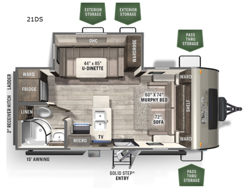 Flagstaff Micro Lite 21DS Floorplan