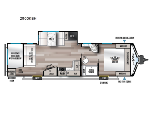 Alta 2900KBH Floorplan