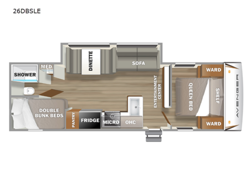 Avenger 26DBSLE Floorplan Image