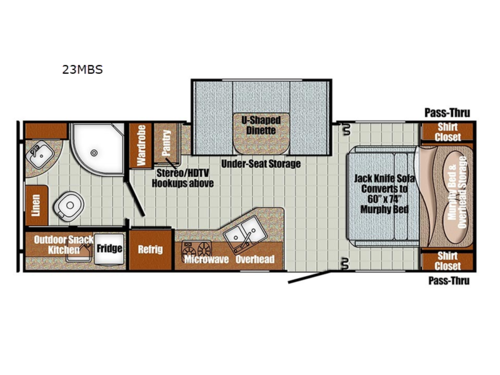 Vista Cruiser 23MBS Floorplan