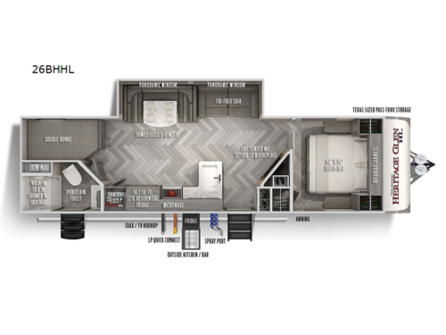 Wildwood Heritage Glen Hyper-Lyte 26BHHL Floorplan