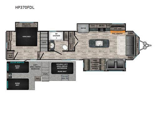Hampton HP370FDL Floorplan