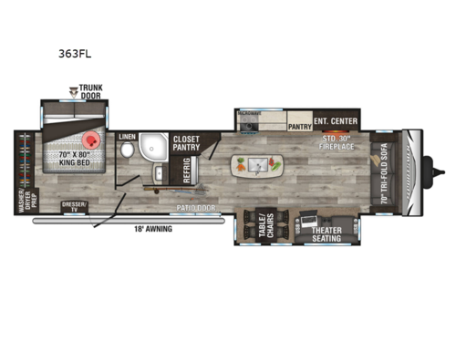 Sportsmen 363FL Floorplan