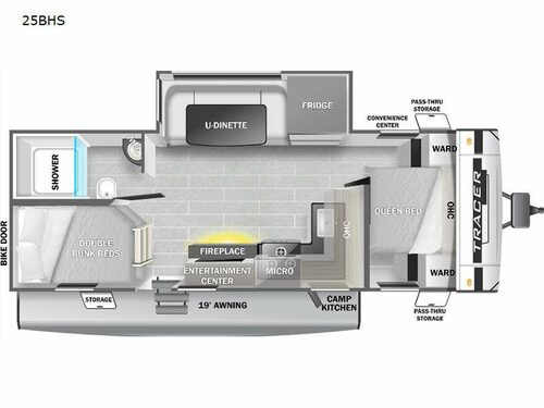 Tracer 25BHS Floorplan Image