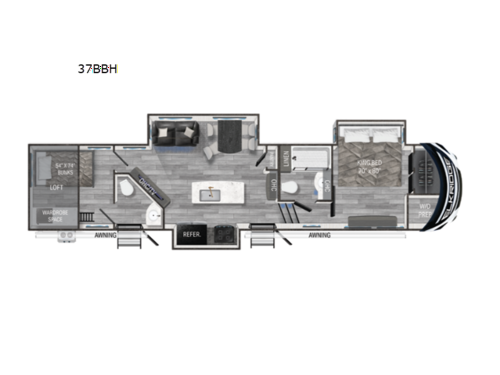 ElkRidge 37BBH Floorplan Image