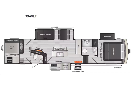 Arcadia 3940LT Floorplan Image