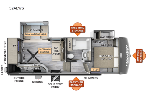 Flagstaff Classic 524EWS Floorplan