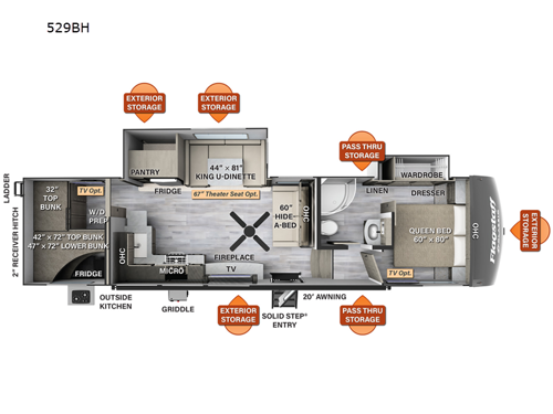 Flagstaff Classic 529BH Floorplan