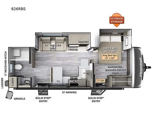 Flagstaff Classic 826RBS Floorplan