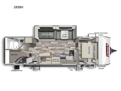 Coleman Lantern Series 285BH Floorplan