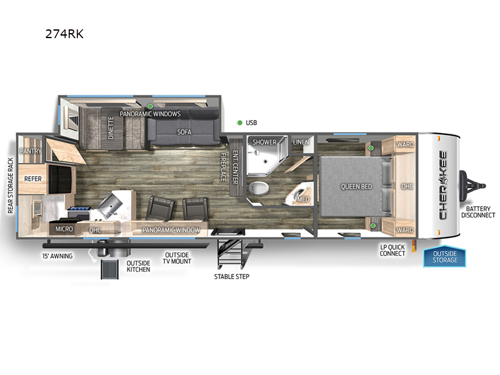 Cherokee 274RK Floorplan
