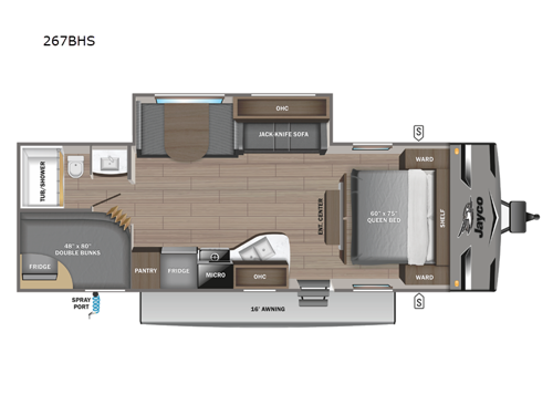 Jay Flight 267BHS Floorplan