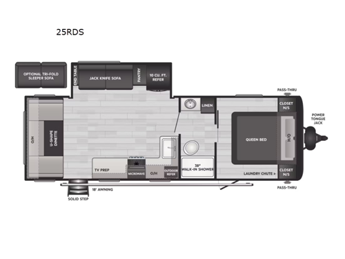 Hideout 25RDS Floorplan