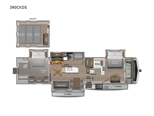North Point 390CKDS Floorplan