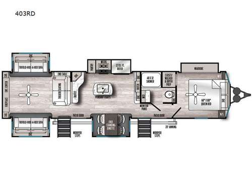 Sandpiper Destination Trailers 403RD Floorplan