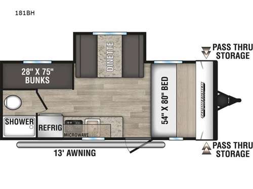 Sportsmen Classic 181BH Floorplan