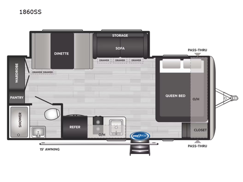 Springdale Mini 1860SS Floorplan Image