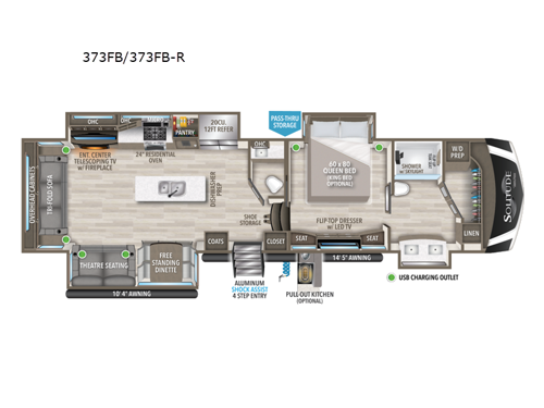 Solitude 373FB R Floorplan