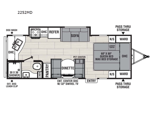 Northern Spirit Ultra Lite 2252MD Floorplan Image