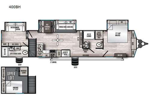 Sierra Destination Trailers 400BH Floorplan