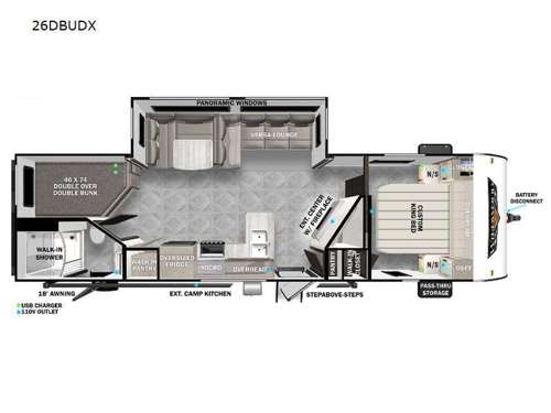 Wildwood 26DBUDX Floorplan