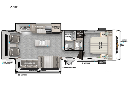 Wildwood 27RE Floorplan