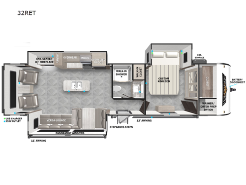 Wildwood 32RET Floorplan