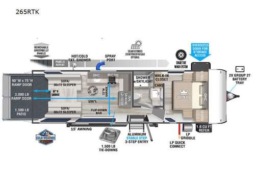 Wildwood FSX 265RTK Floorplan Image