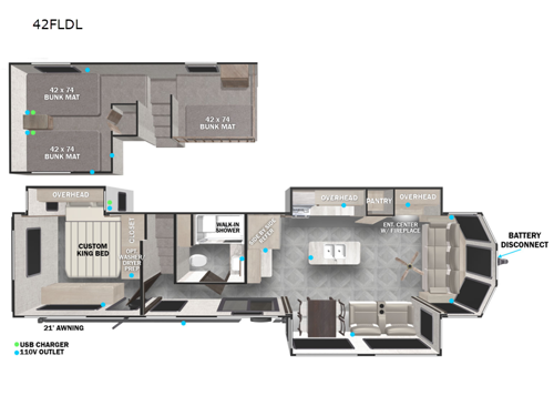 Salem Grand Villa 42FLDL Floorplan