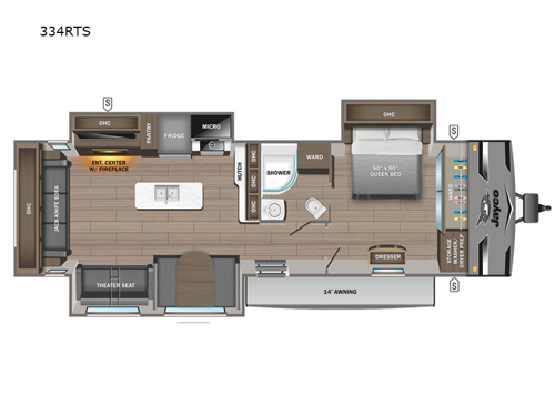 Jay Flight 334RTS Floorplan