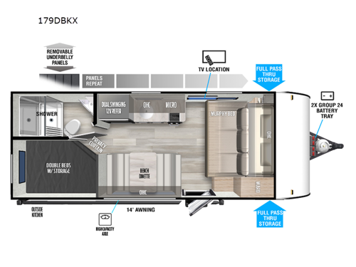 Salem FSX 179DBKX Floorplan Image