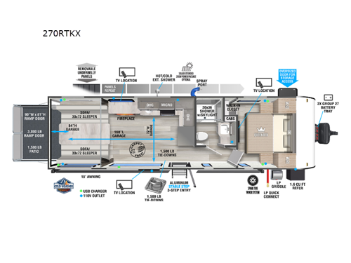 Salem FSX 270RTKX Floorplan Image