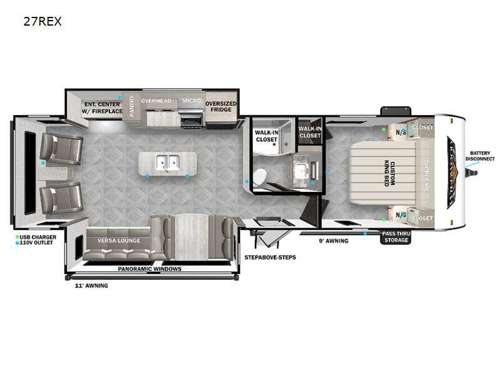 Wildwood 27REX Floorplan