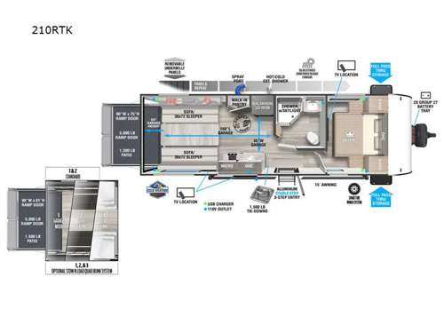 Wildwood FSX 210RTK Floorplan Image