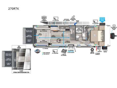 Wildwood FSX 270RTK Floorplan Image