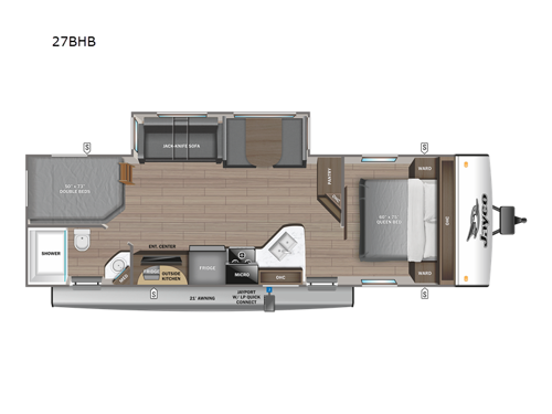 Jay Feather 27BHB Floorplan