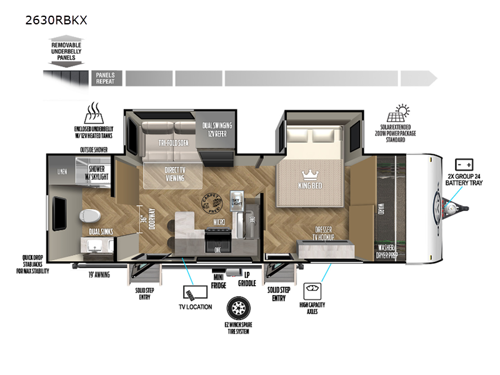 Ozark 2630RBKX* Floorplan