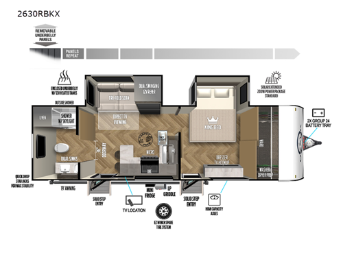 Ozark 2630RBKX Floorplan