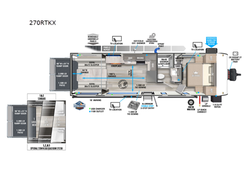 Wildwood FSX 270RTKX Floorplan Image