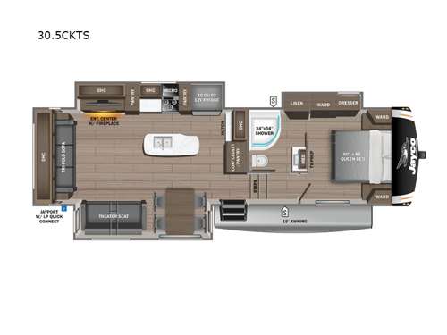Eagle HT 30.5CKTS Floorplan