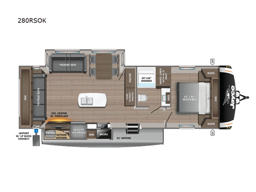 Eagle HT 280RSOK Floorplan Image