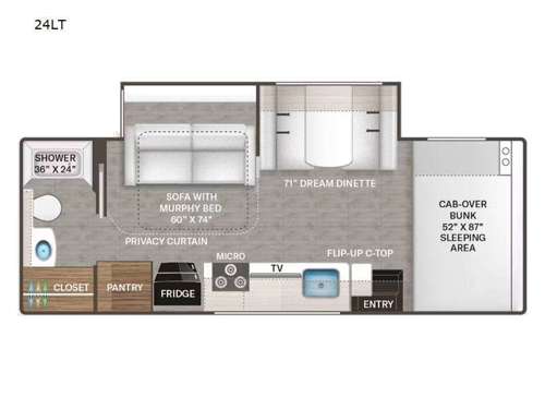 Four Winds Sprinter 24LT Floorplan